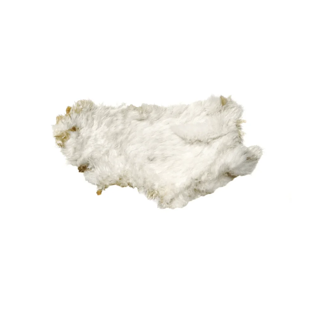 Peau de lapin naturelle deshydratee avec poils