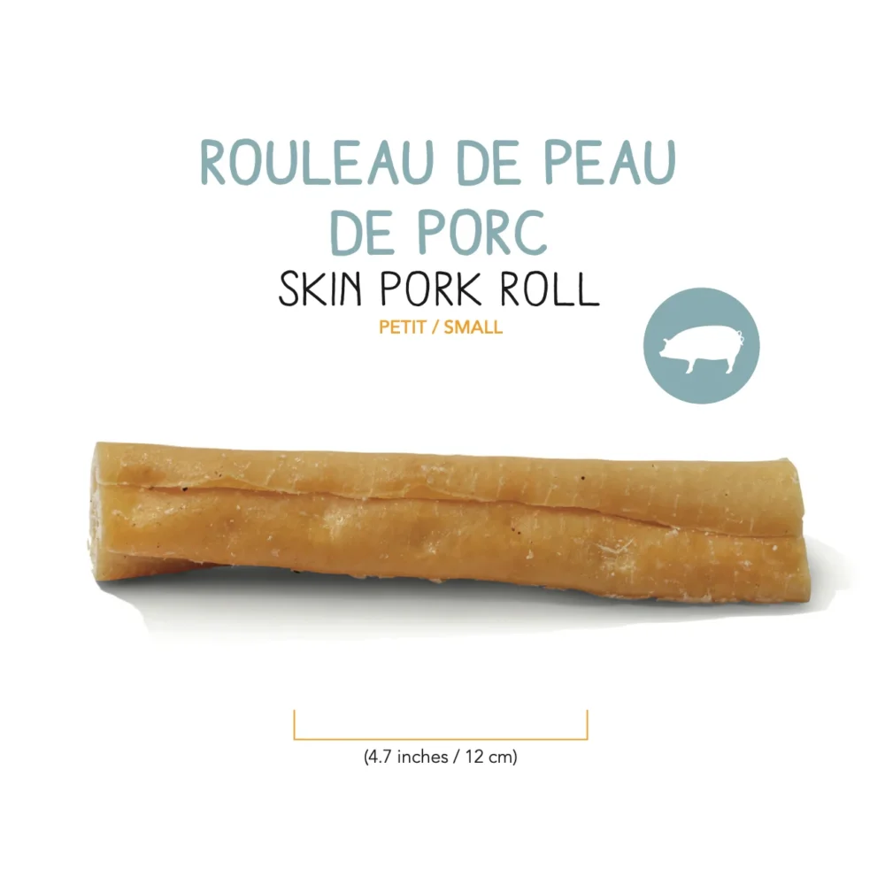 ROULEAU DE PEAU DE PORC DESHYDRATEE – PETIT – 12cm (2)